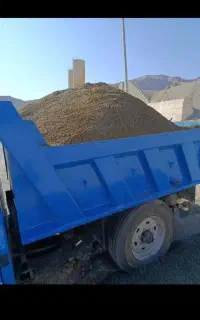 َشن ماسه  با نیسان کمپرسی