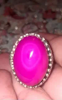 انگشتر یاقوت صورتی چشمدار نایاب