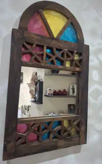آینه سنتی چوبی سالم و زیبا هنری