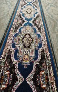 فرش راهرویی فیروزه ای