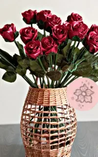 شاخه گل های روبانی