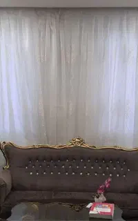 پرده حریر ترکیه با آستر و والان