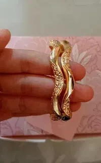 النگو فیوژن رنگ ثابت .آبکاری طلا .سایز ۲