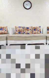 مبل ال با گل میز