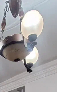 لوستر طرح چوب ۳ شعله