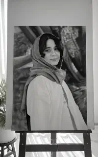 طراحی چهره سیاه‌قلم