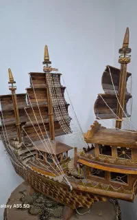 کشتی چوبی دکوری