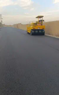 آسفالت وتراشه آسفالت محوطه قیر غلطک