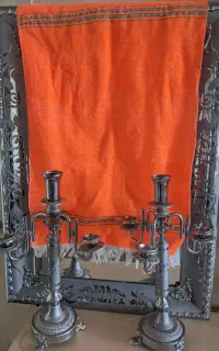 آینه شمعدان فلزی
