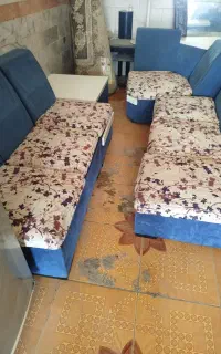 سرویس مبل راحتی7نفره ب همراه میزعسلی