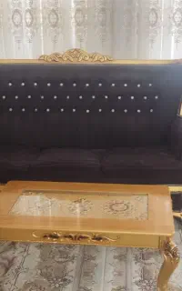 مبل 9 نفره رنگ قهوه ای سوخته