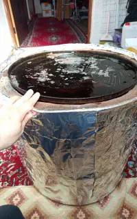 تنور و سینی اهنی برای رشته ریزی