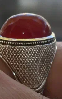 انگشتر عقیق نقره
