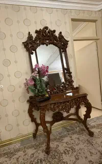 آینه کنسول شیک چوب راش سفارشی فوری