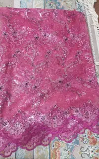 پارچه گیپور وآستر ساتن