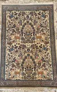 یک عدد قالیچه کرک وابریشم نو