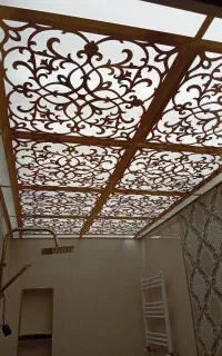 نصاب سقف‌کاذب پانل کفپوش ماربل‌شیت تی وی ست کناف