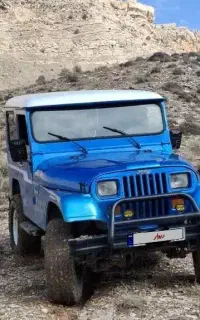 جیپ صحرا مدل ۷۵ موتور بزرگ