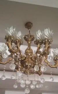 لوستر برنجی درجه یک دونه ای ۱۲