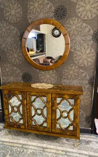 اینه و کنسول چوبی شیک
