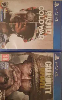 2 عدد بازی  call of duty cold war و WW2 ps4