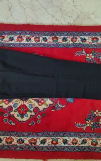 شلوار مشکی ولگ سفید