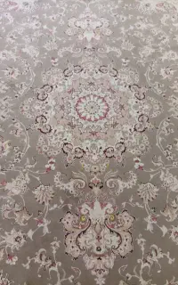 فرش گردویی گل برجسته