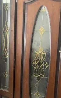 درب لابی تمام چوب با گلس و یراق الات خارجی