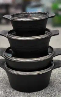 قابلمه ۸ پارچه چدن وهفت پارچه زنبوری