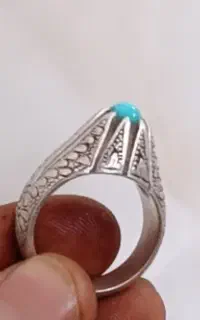 انگشتره فیروزه نقره