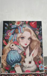 تابلو نقاشی الماسی آبرنگی50*45