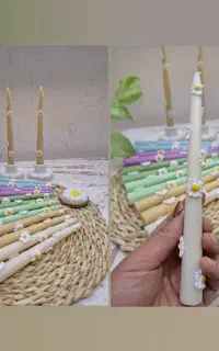 شمع قلمی و دکوری