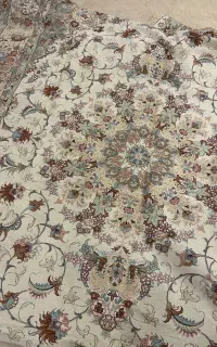 روفرشی ۹ متری و پرده حریر با آستر