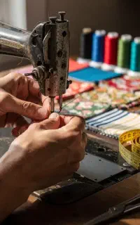 خیاط و وردست چرخکار ماهر مهاجران