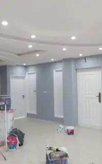 نقاشی ساختمان.لکه گیری گچ،رنگ.رنگ کاری