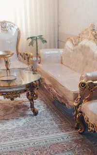 مبلمان استیل نه نفره در حد نونو همراه کاور
