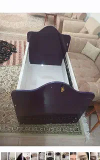 تخت نوزاد تشک  درحدنو تمیزکار وکاملاسالم