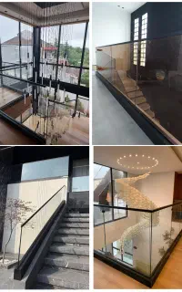 نرده شیشه ای طرح اکسپوز (براکت)