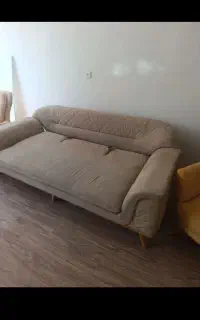 ست راحتی تخت شو۳ + ۲ تک‌نفره)پایه چوب راش گرجستان