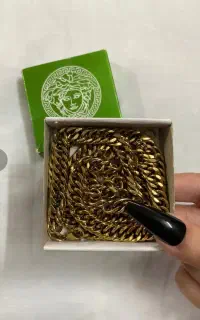 گردنبند و دستبند کارتی (طلائی)