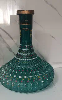 شیشه قلیان طرح میناکاری