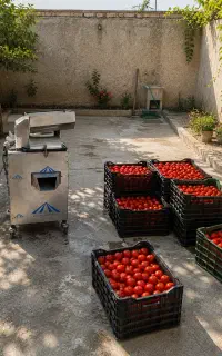 آبگیری گوجه و آب گوجه گیری سیار درب منزل