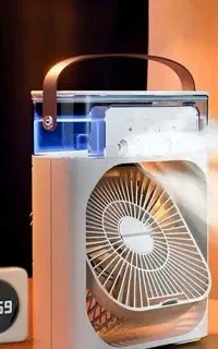 پنکه‌رومیزی مه‌پاش با تایمرو LED/کم‌مصرف وقابل حمل