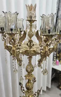 اباژور برنجی ایستاده ۷ شاخه دوطرح فرشته