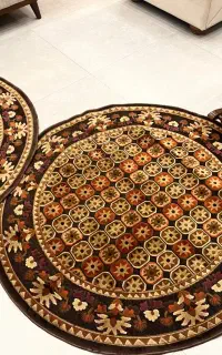 فرش گرد ۳ تخته بسیار سالم ونو
