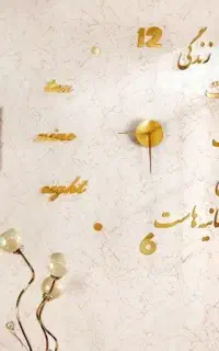 ساعت استیکر آیینه ای پلکسی