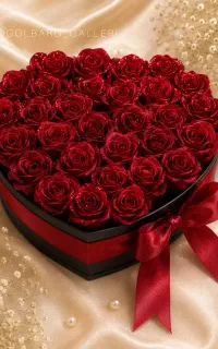 باکس گل قلب کادویی