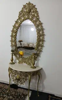 اینه وشمعدان طرح برنز