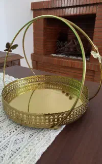 شیرینی خوری دسته دار طلایی