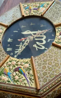 ساعت خاتم کاری (گل و مرغ)